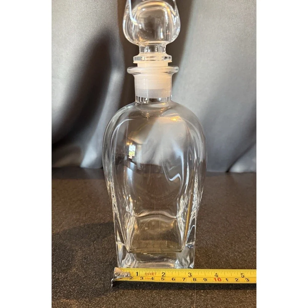 VTG Luigi Bormioli Rossini Glass Decanter With Stopper Made In Italy Mid Century